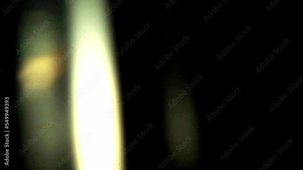 Cinematic light effects for transitions overlay