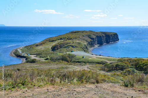 Vladivostok, Cape Vyatlina on Russian Island in autumn on a sunny day photo