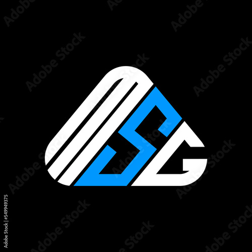 MSG letter logo creative design with vector graphic, MSG simple and modern logo.