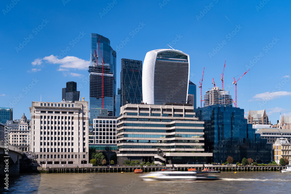 Naklejka premium View of the city of London Skyline, UK