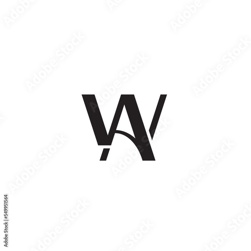 Letter WA or AW logo or icon design