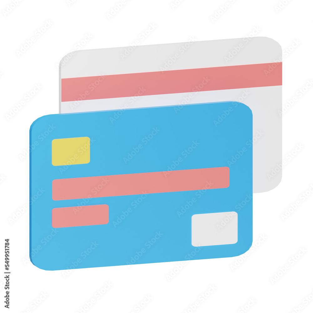 Credit Card Ecommerce 3D icon Credit Card Ecommerce 3D icon