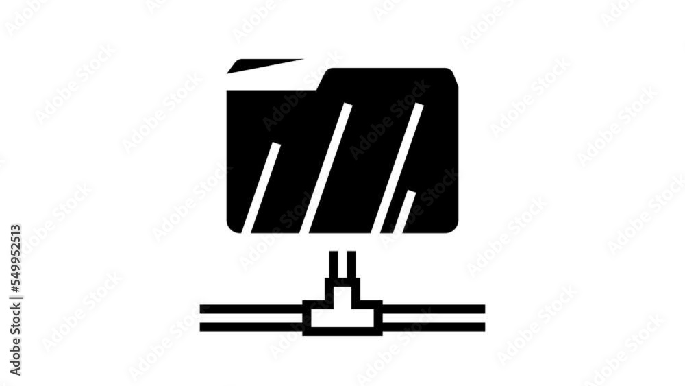 data folder line icon animation data folder line icon animation