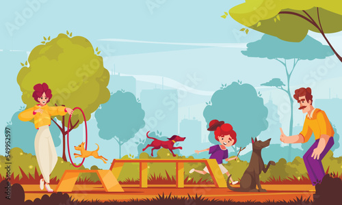 Dog Playground Cartoon