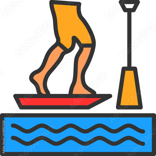 Standup Paddleboarding Icon