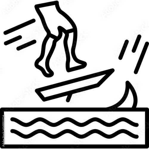Obraz na płótnie Skimboarding Icon w salonie