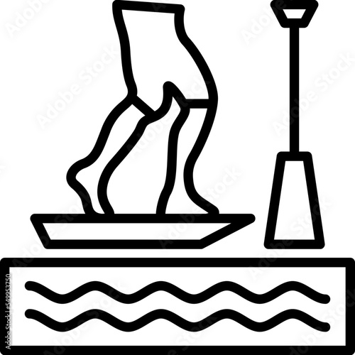 Standup Paddleboarding Icon