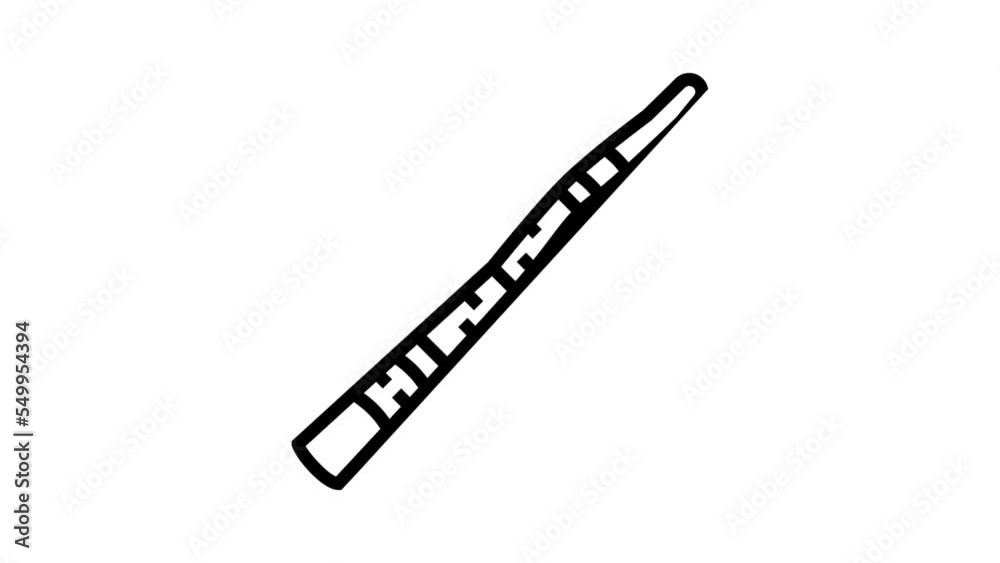 didgeridoo musician instrument line icon animation didgeridoo musician instrument line icon animation