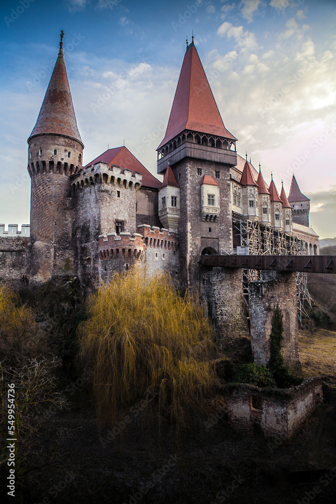 Medieval castle with a beautiful architecture from Romania