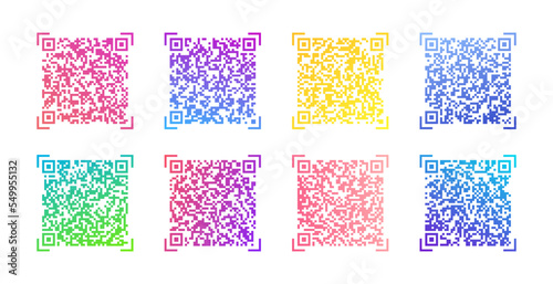 Vector gradient QR code