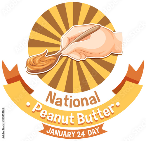National Peabut Butter Day Banner Design