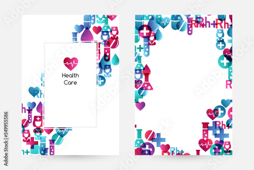 Health care design collection. Medical vector illustration.