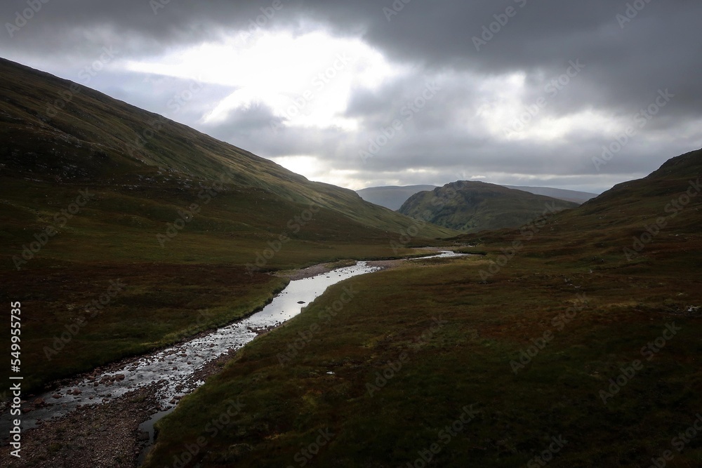 Scenic landscape of Scottish Highlands near Kinlochleven, Scotland Scenic landscape of Scottish Highlands near Kinlochleven, Scotland