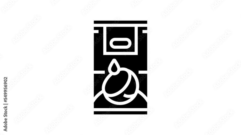 milk coconut coco line icon animation milk coconut coco line icon animation