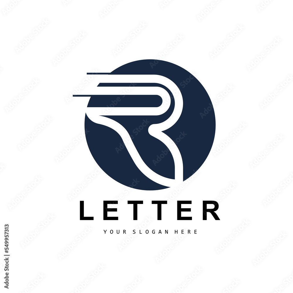 Letter R Script Logo R Letter Logo, Vector Alphabet Symbol, Design For Brand Logos With ...