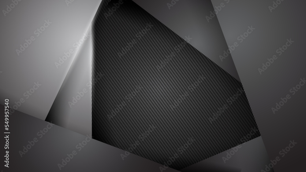 Abstract metal background with metal plate over black brushed metallic texture