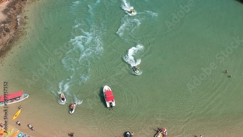 Aerial view of Jet Skis in Oman Paradise
