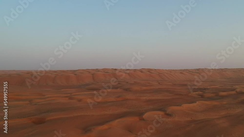 The vastness of the Wahiba Sands Desert in Oman