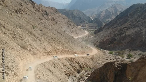 Oman Wadi Shab off road 4x4 vehicles