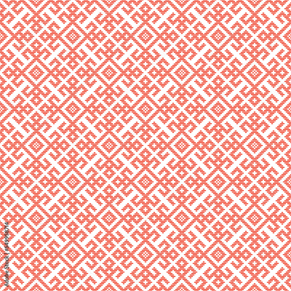Seamless pattern based on traditional Russian and slavic ornament