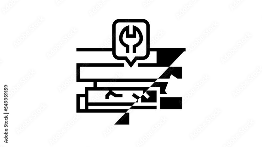 laminate floor repair line icon animation laminate floor repair line icon animation