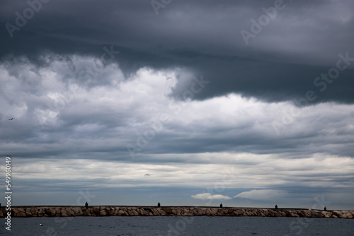 seascape with dark clouds and light © Melinda Nagy