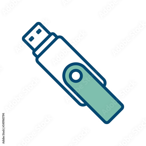 flash disk icon vector design template in white background