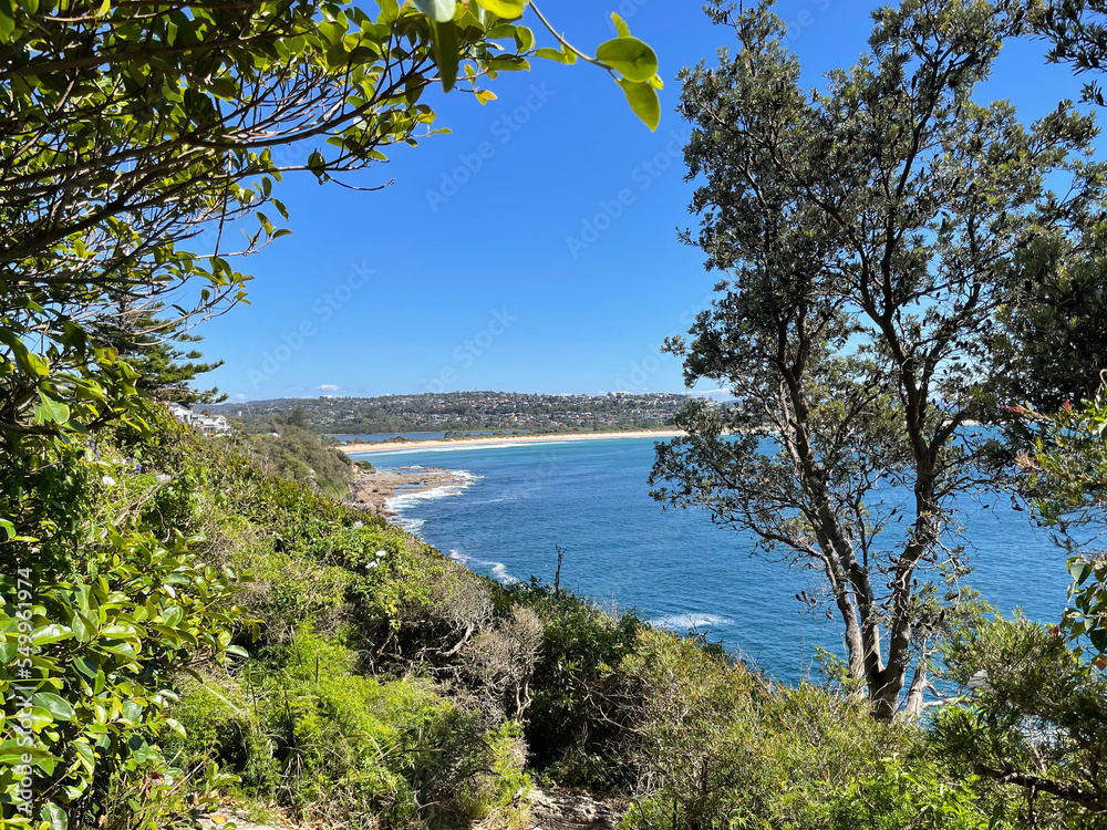 View overlooking the coastline 