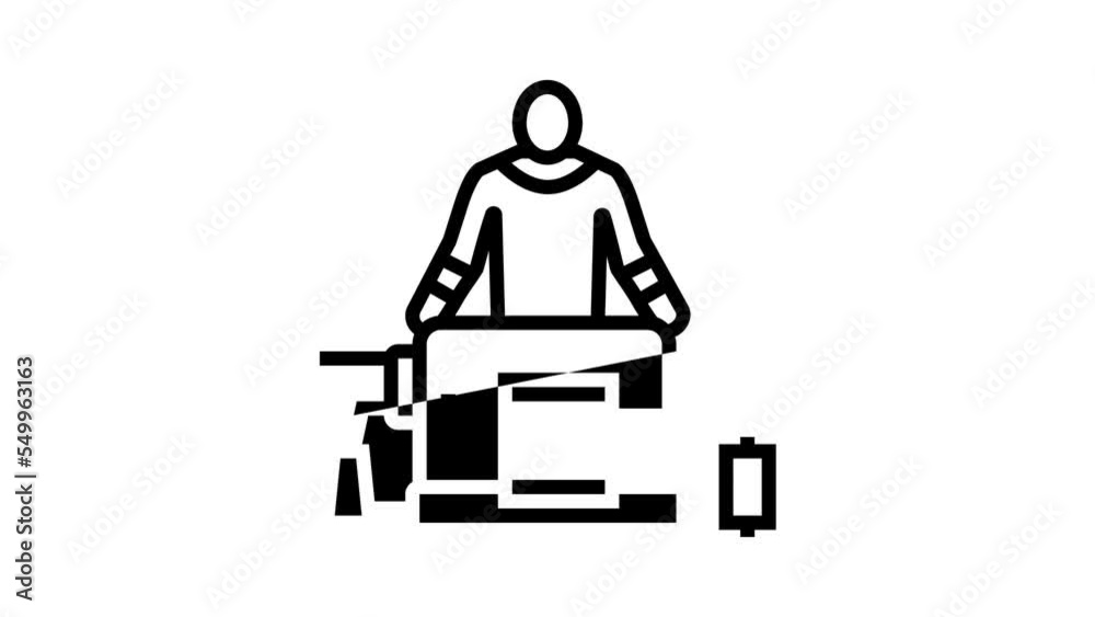 sewing alteration specialist line icon animation sewing alteration specialist line icon animation