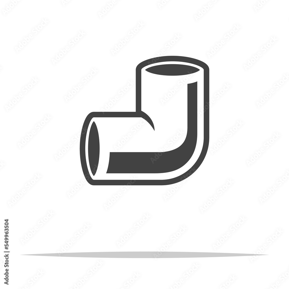 Elbow pipe fitting icon vector isolated Elbow pipe fitting icon vector isolated