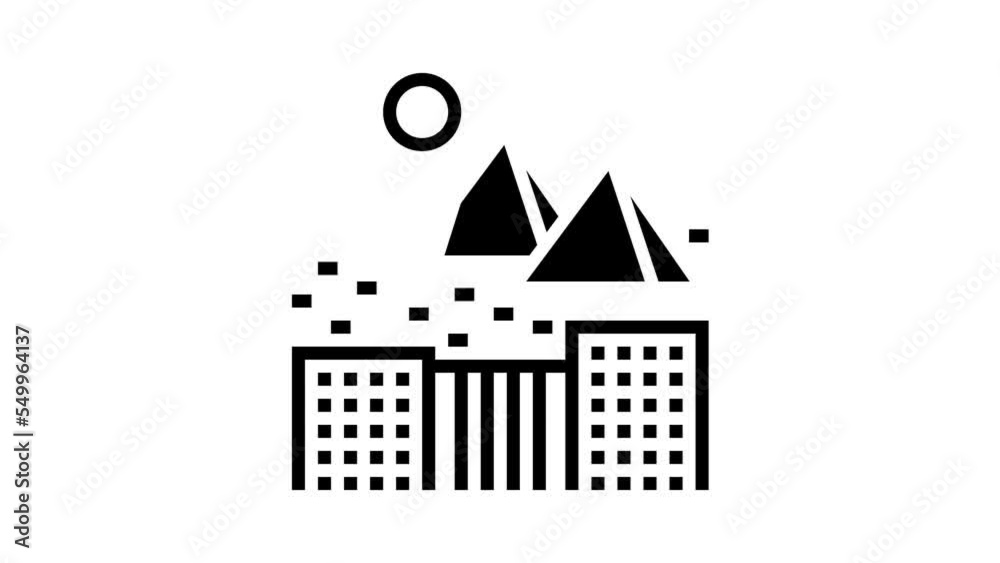 giza town line icon animation giza town line icon animation