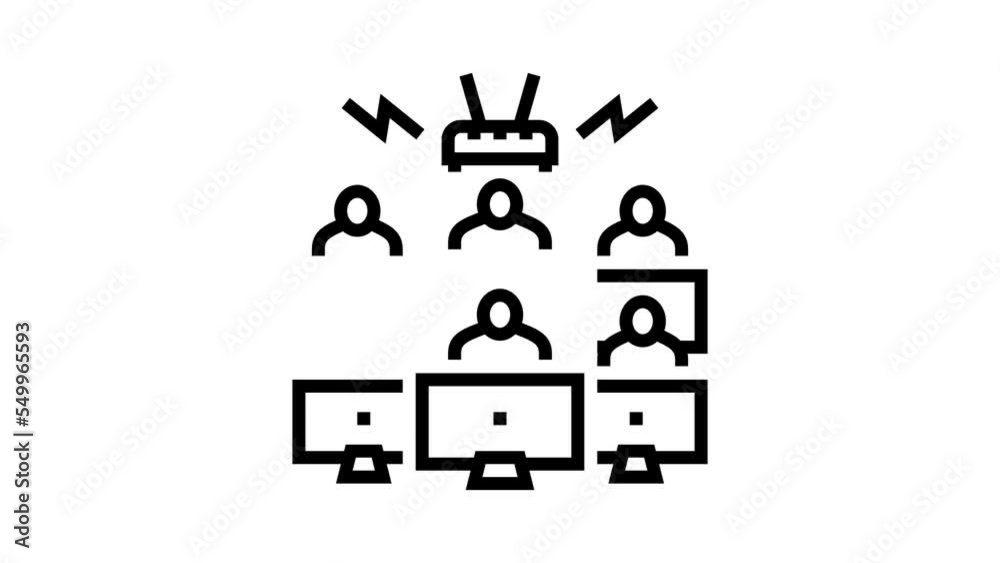 network connection line icon animation network connection line icon animation