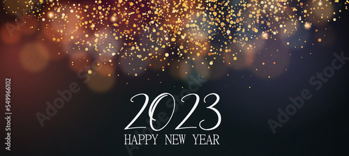 2023 happy new year greeting card - banner design photo