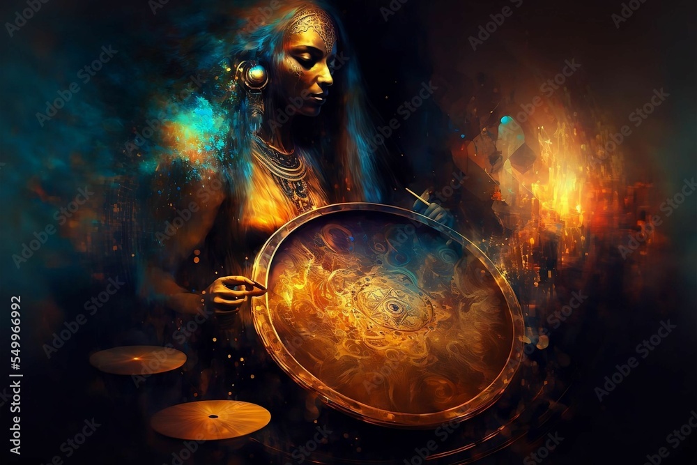 Image Divine Deablo image beautiful image beautiful image beautiful - Photo & Art Print Drawing of beautiful female shaman connecting to ...