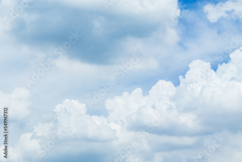 Blue sky and clouds with space for add text above. picture background website or art work design. freedom with sky.