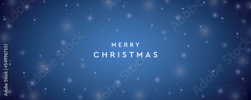 blue shihy snowy merry christmas greeting card background