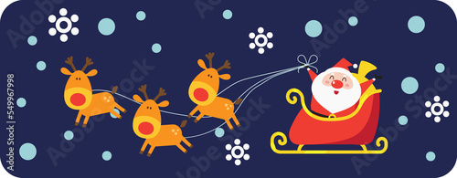 Christmas tag illustration in a flat style