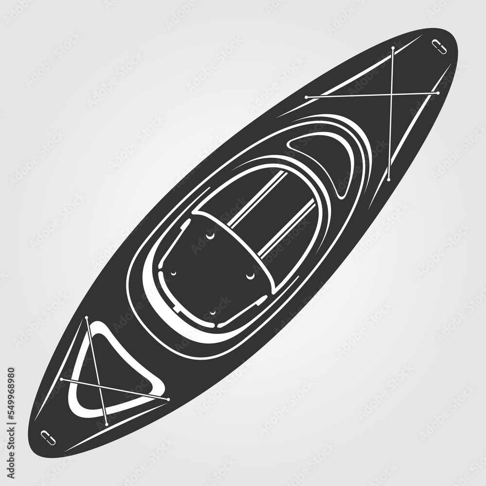 Kayak isolated on a white background. Vector illustration Kayak isolated on a white background. Vector illustration