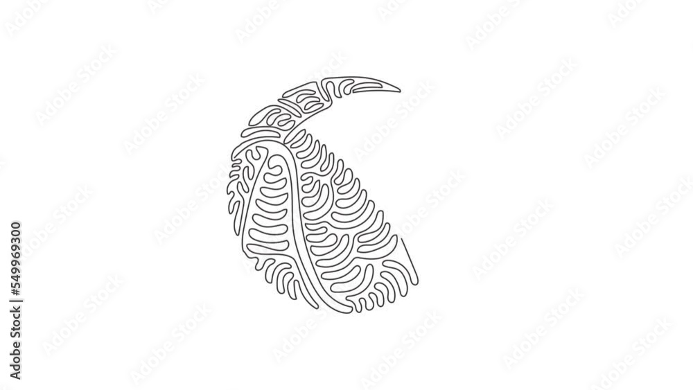 Self drawing animation of single line draw Basketball ball icon symbol. Orange ball, sports