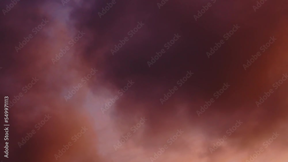 Time Lapse Shot Of Cloudy Sky, Colorful Clouds