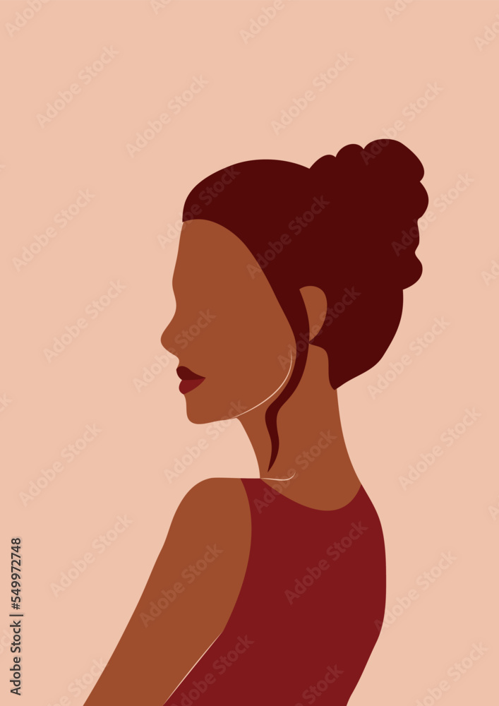 Beautiful woman portrait. Vector flat illustration. Avatars for social networks. Vector flat illustration. Beautiful woman portrait. Vector flat illustration. Avatars for social networks. Vector flat illustration.