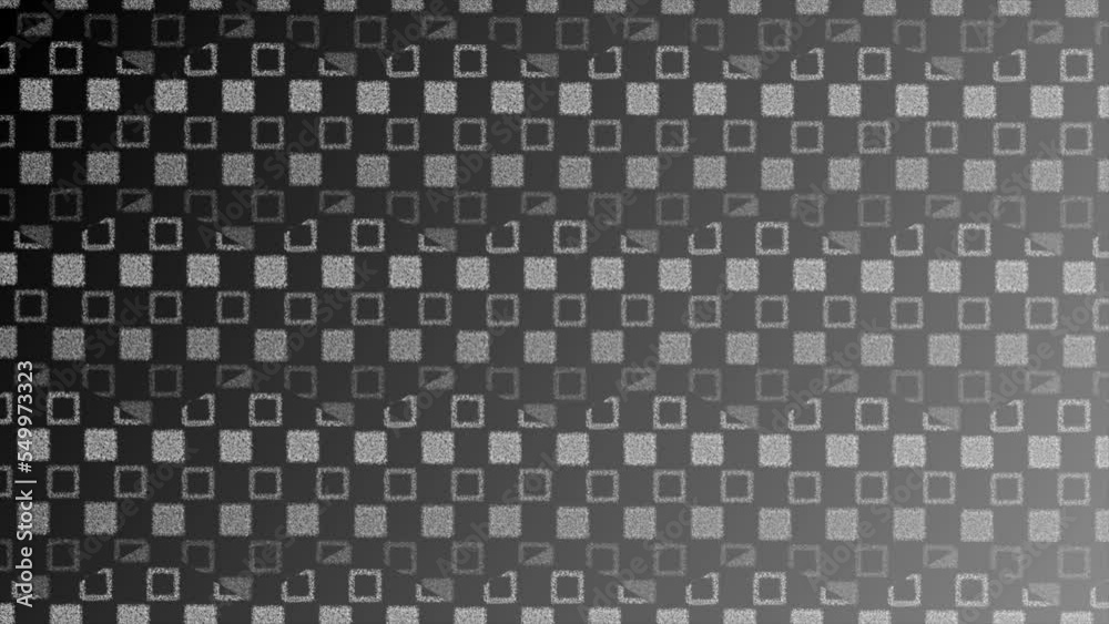 Hexagonal tile mirroring Black and White color square pattern background