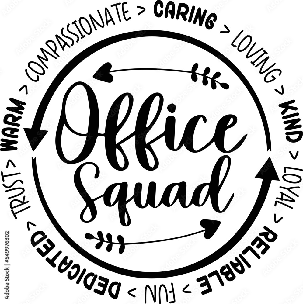 Office Squad svg and png files for tshirt design 