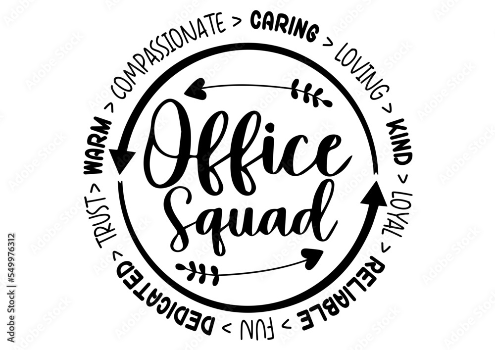 Office Squad svg and png files for tshirt design 