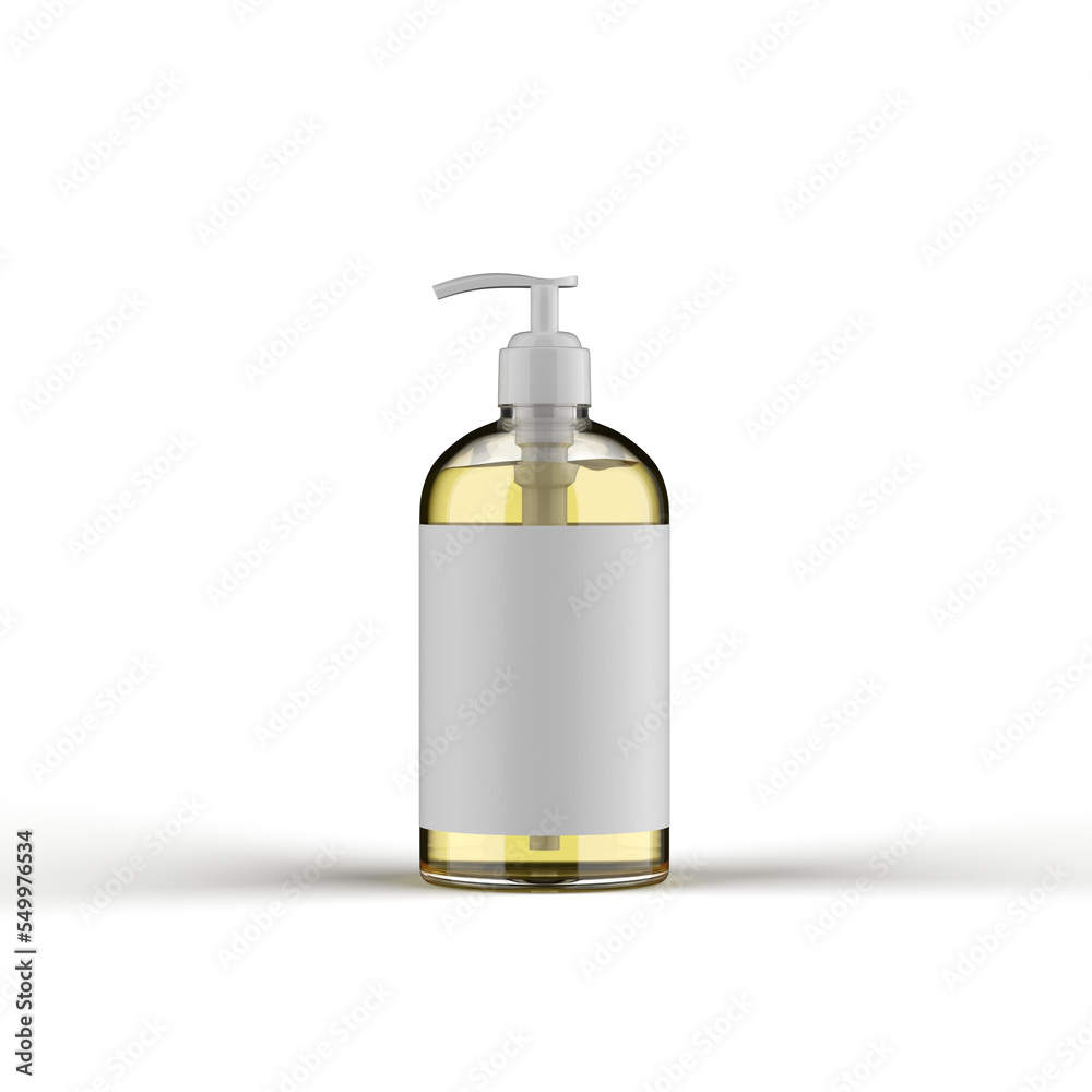 Liquid Shampoo Bottle 3D Rendering