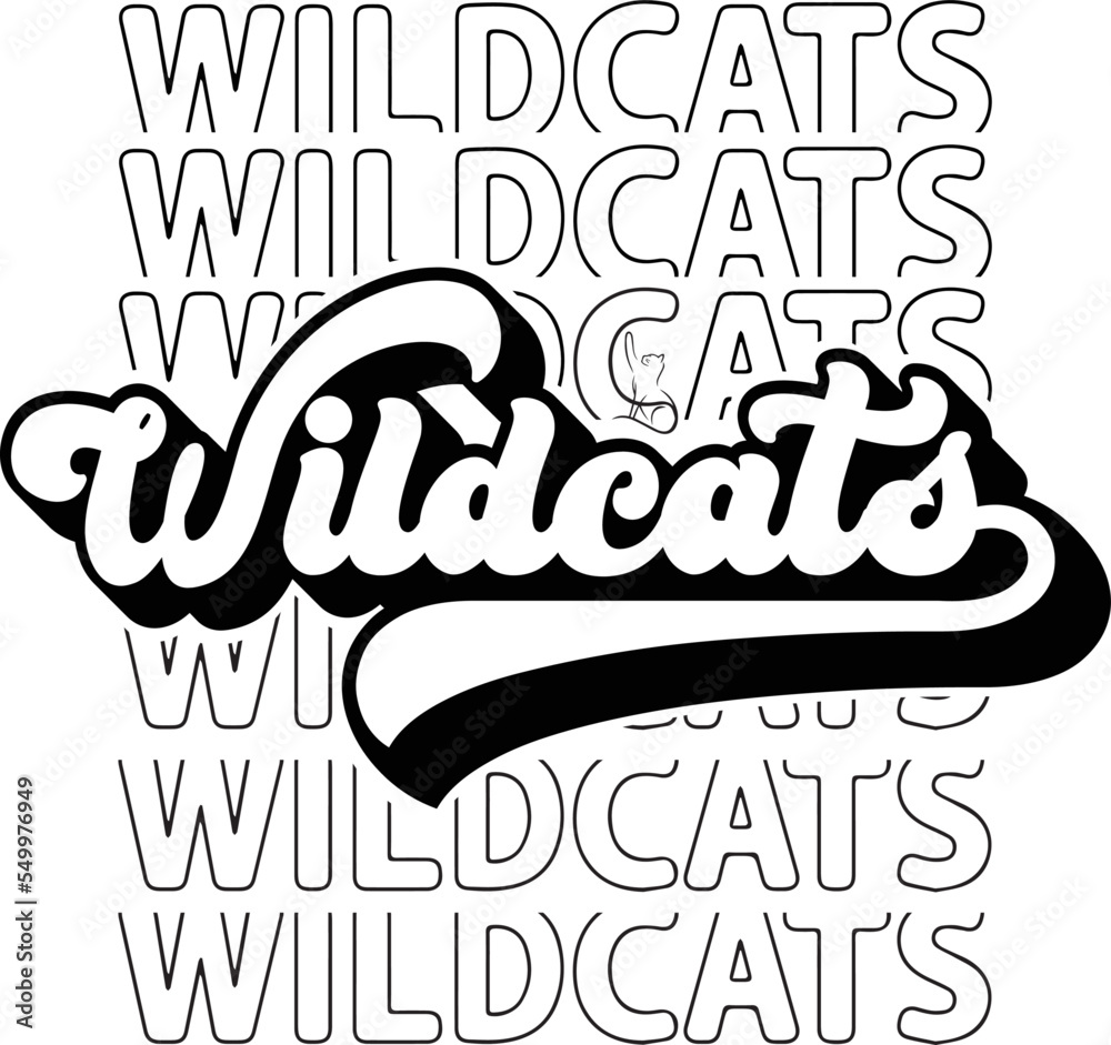 Wildcats svg and png files for tshirt design and ready for print
