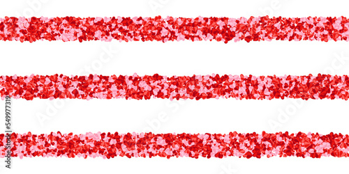 Origami rosy heart symbols beautiful vector background. Holiday celebration decor. Banner backdrop.