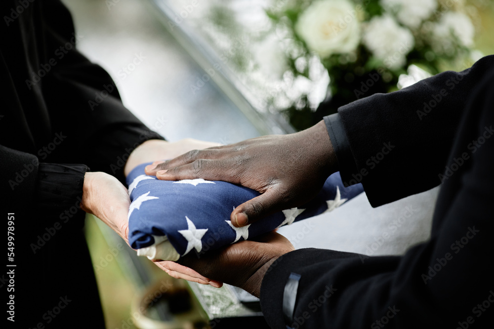 American 2024 flag funeral