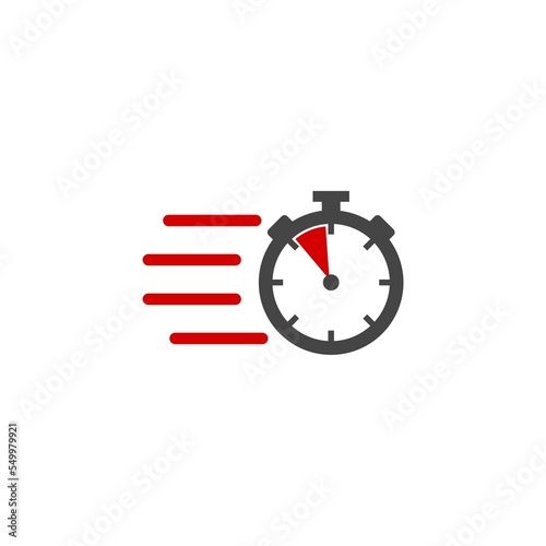 Speed Time Icon Logo Design Element isolated on white background