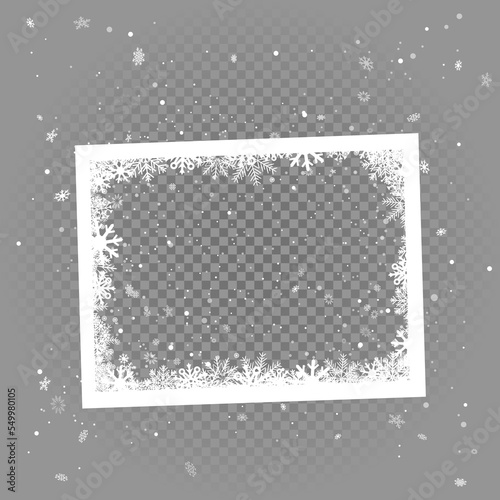 Christmas winter snapshot photo frame snowfall